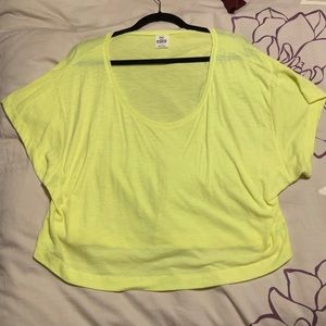 Neon Pink Cropped Tee